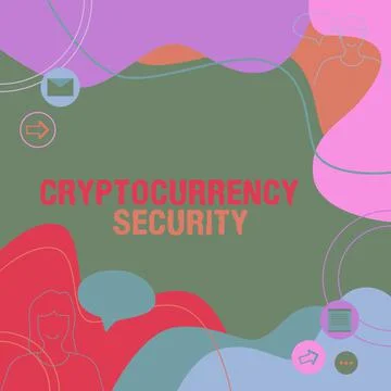 Text sign showing Cryptocurrency Security. Business concept attempts obtain Illustration