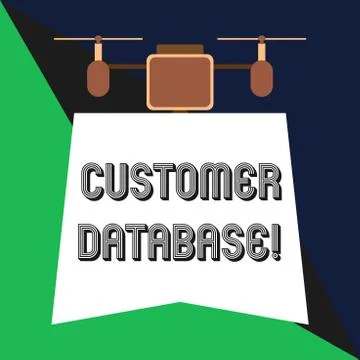 Text sign showing Customer Database. Conceptual photo uptodate on customer Stock Illustration