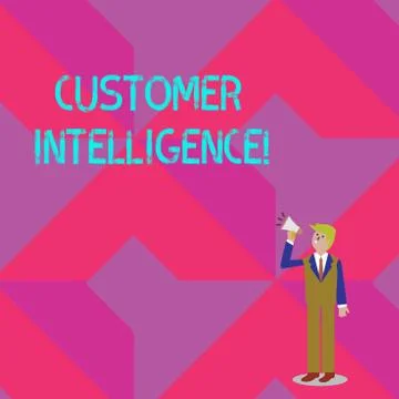 Text sign showing Customer Intelligence. Conceptual photo process of analyzing Stock Illustration