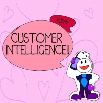 Text sign showing Customer Intelligence. Conceptual photo process of analyzing イラスト素材