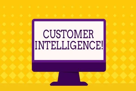 Text sign showing Customer Intelligence. Conceptual photo process of analyzing Illustrazione stock
