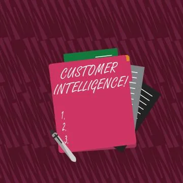 Text sign showing Customer Intelligence. Conceptual photo process of analyzing イラスト素材