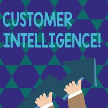 Text sign showing Customer Intelligence. Conceptual photo process of analyzing Illustrazione stock