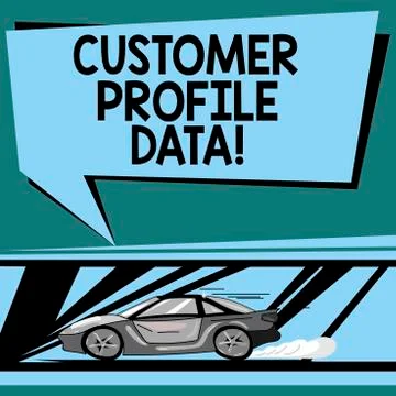 Text sign showing Customer Profile Data. Conceptual photo report about the type Illustrazione stock