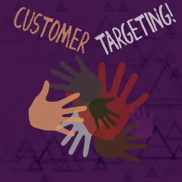 Text sign showing Customer Targeting. Conceptual photo business process that 스톡 일러스트