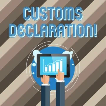Text sign showing Customs Declaration. Conceptual photo Official document Stock Illustration