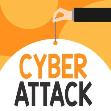 Text sign showing Cyber Attack. Conceptual photo An attempt by hackers to Damage Illustration