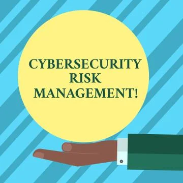 Text sign showing Cybersecurity Risk Management. Conceptual photo Identifying Stock Illustration
