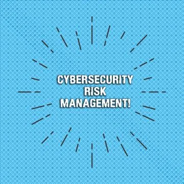 Text sign showing Cybersecurity Risk Management. Conceptual photo Identifying Stock Illustration