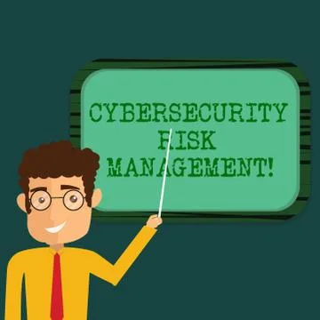 Text sign showing Cybersecurity Risk Management. Conceptual photo Identifying Stock Illustration