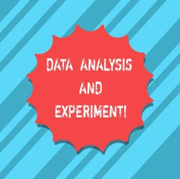 Text sign showing Data Analysis And Experiment. Conceptual photo Technological Stock Illustration