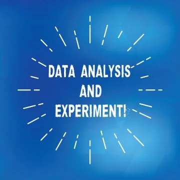 Text sign showing Data Analysis And Experiment. Conceptual photo Technological Stock Illustration