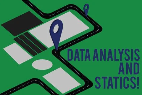 Text sign showing Data Analysis And Statics. Conceptual photo Chart graph Stock Illustration