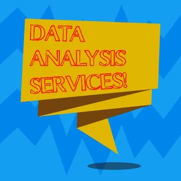 Text sign showing Data Analysis Services. Conceptual photo an analytical data Illustrazione stock