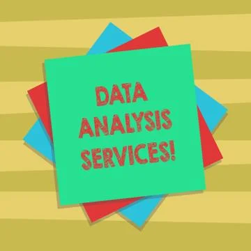 Text sign showing Data Analysis Services. Conceptual photo an analytical data Illustrazione stock
