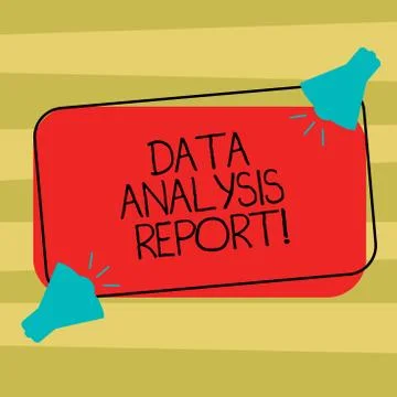Text sign showing Data Analysis Report. Conceptual photo information on the Illustrazione stock