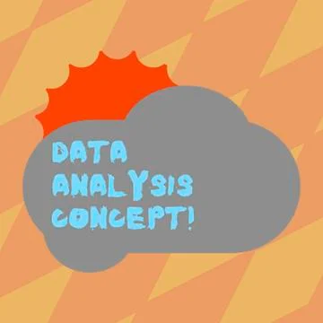 Text sign showing Data Analysis Process. Conceptual photo the procedures or Illustrazione stock