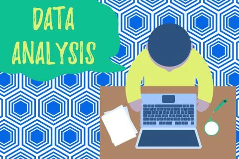 Text sign showing Data Analysis. Conceptual photo Translate numbers to Stock Illustration