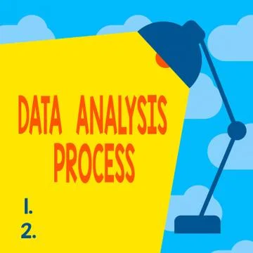 Text sign showing Data Analysis Process. Conceptual photo build a dashboard and イラスト素材