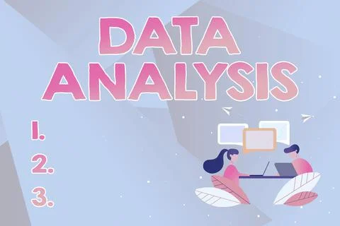 Text sign showing Data Analysis. Word for Translate numbers to Analytical Stock Illustration