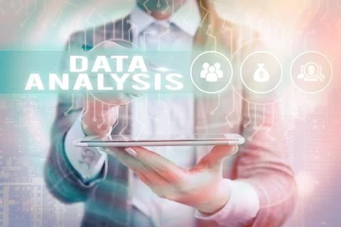 Text sign showing Data Analysis. Conceptual photo Translate numbers to Stock Photos