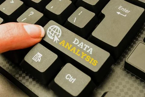 Text sign showing Data Analysis. Business overview Business intelligence and Stock Photos