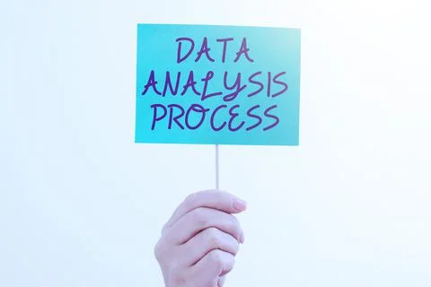 Text sign showing Data Analysis Process. Concept meaning build a dashboard an Stock Photos
