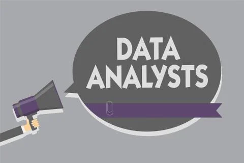 Text sign showing Data Analysts. Conceptual photo Programmer Design and Create Stockillustratie