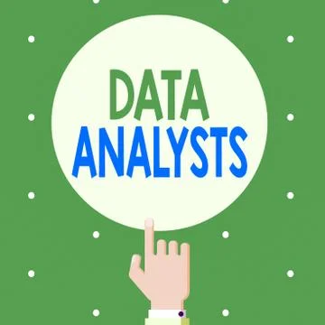 Text sign showing Data Analysts. Conceptual photo Programmer Design and Create Illustrazione stock