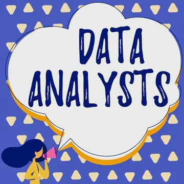 Text sign showing Data Analysts. Word for Programmer Design and Create Report Stock Illustration