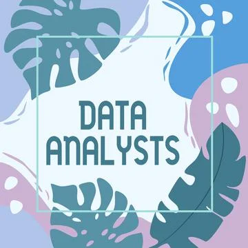Text sign showing Data Analysts. Internet Concept Programmer Design and Create Illustrazione stock