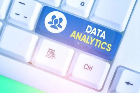 Text sign showing Data Analytics. Conceptual photo process of examining data Stock Photos