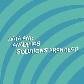 Text sign showing Data And Analytics Solutions Architect. Conceptual photo Illustrazione stock