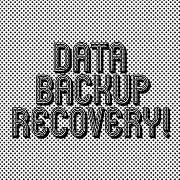 Text sign showing Data Backup Recovery. Conceptual photo the process of backing Stockillustratie