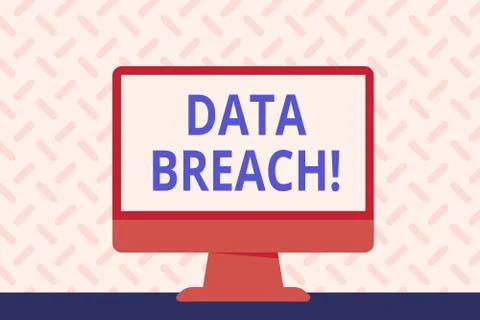 Text sign showing Data Breach. Conceptual photo security incident in which se Stock Illustration