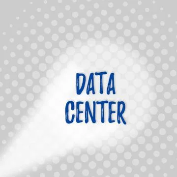 Text sign showing Data Center. Conceptual photo a repository that houses Stock Illustration