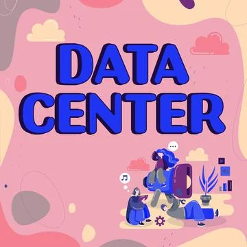 Text sign showing Data Center. Concept meaning a repository that houses Illustrazione stock