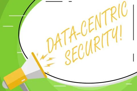 Text sign showing Data Centric Security. Conceptual photo Identify and protect イラスト素材