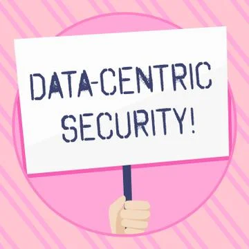 Text sign showing Data Centric Security. Conceptual photo Identify and protect Stock Illustration
