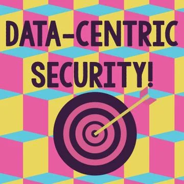 Text sign showing Data Centric Security. Conceptual photo Identify and protect Stock Illustration