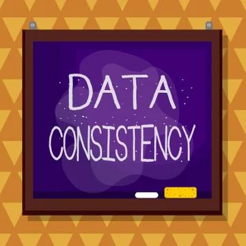 Text sign showing Data Consistency. Conceptual photo data values are the same Stock Illustration
