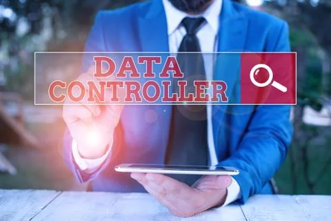 Text sign showing Data Controller. Conceptual photo demonstrating who determines Stockfoto's