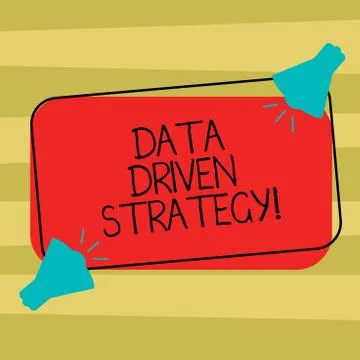 Text sign showing Data Driven Strategy. Conceptual photo decisions based on data Stock Illustration