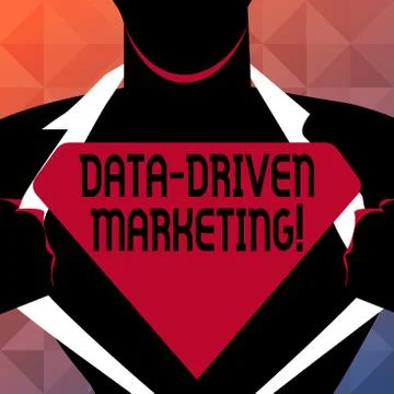 Text sign showing Data Driven Marketing. Conceptual photo Strategy built on イラスト素材