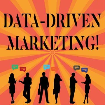 Text sign showing Data Driven Marketing. Conceptual photo Strategy built on 스톡 일러스트