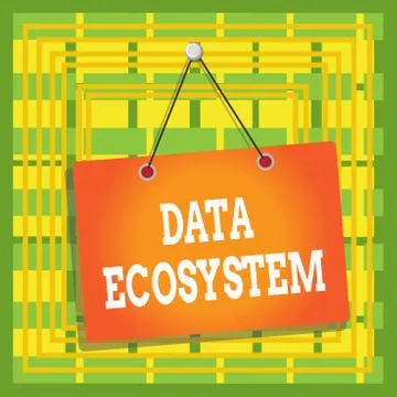 Text sign showing Data Ecosystem. Conceptual photo collection of infrastructure 库存插图