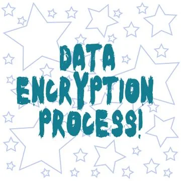 Text sign showing Data Encryption Process. Conceptual photo The method of Stock Illustration