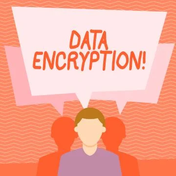 Text sign showing Data Encryption. Conceptual photo another form code that only Stock Illustration