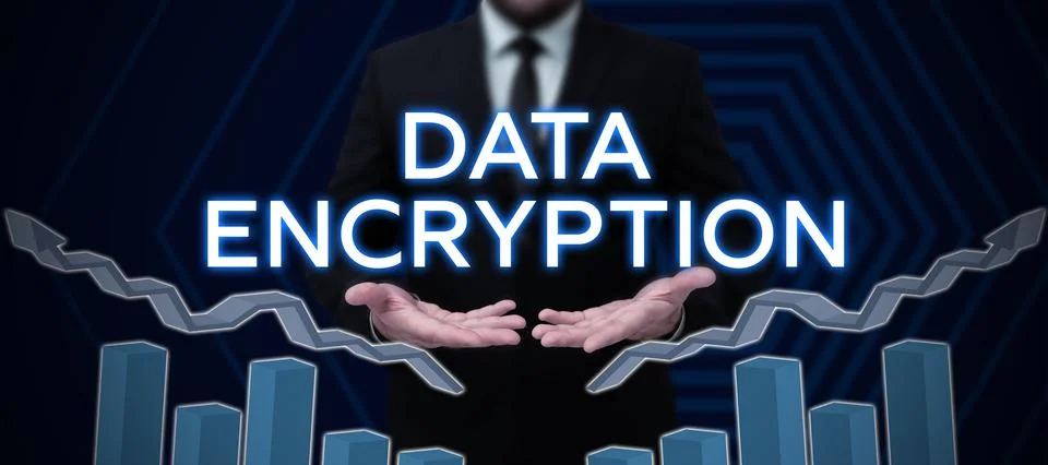 Text sign showing Data Encryption. Business idea Conversion of data into code Stock Photos