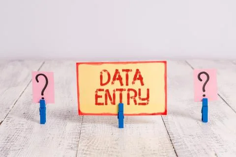 Text sign showing Data Entry. Conceptual photo process of inputting data or Stock Photos